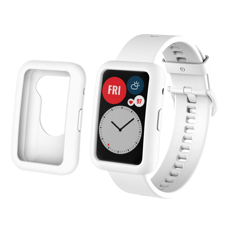 Silicone Watch Band for Huawei Watch Fit Replacement Adjustable Wrist Strap + Anti-scratch Watch Case Silicone Watch Band for Huawei Watch Fit Replacement Adjustable Wrist Strap + Anti-scratch Watch Case
